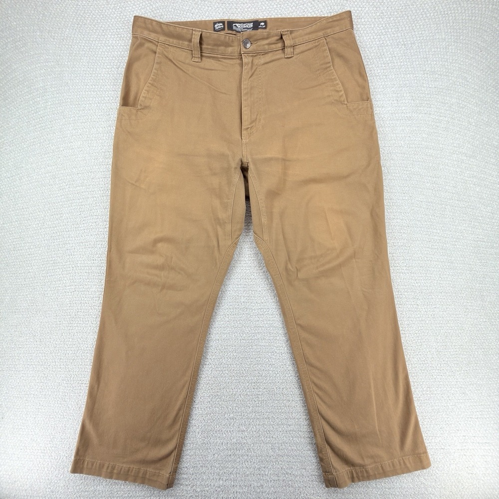 Mountain Khakis Men 38x30 Brown Teton Twill Pant Canvas Relaxed Fit Work Hiking